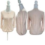Ann Taylor Pale Pink 3/4 Sleeve Zip Front Knit Cardigan Sweater Size XS Photo 1