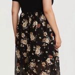 Torrid Cold Shoulder Black Floral Chiffon Maxi Dress Size 5X Photo 1
