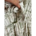 Entro  NWT Sage Green Cream 3/4 Balloon Sleeve Tiered Ruffled Above Knee Dress S Photo 2