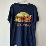 Disney  The Lion King Graphic Print Navy Blue Tee Shirt  Simba, Timon, Pumbaa NWT Photo 0