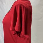 Charming Charlie NWT Red Sequin Collared Dress Shirt Size Large Photo 4