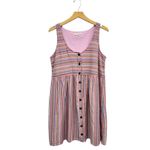 Madewell Scoopneck Tank Dress in Rainbow Stripe size Medium Photo 1