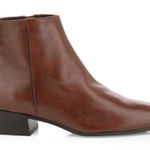 Aquatalia  Fuoco Leather Ankle Boot Bootie in Brown- Size 9.5M Photo 0