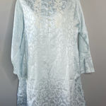 Oscar de la Renta Vintage Tunic Womens Size Small Jacquard Embroidered Sleepwear Photo 0