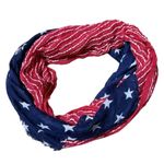 Infinity Scarf Gauzy American Flag Red White And Blue Stars And Stripes Photo 0