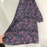 Joie  Everla Floral Dress Black Blue Purple Floral Snakeskin Sleeveless Mini S Photo 6