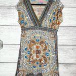 she's cool She’s Cool Colorful BohemianV-Neck Mini Sun Dress Swim Cover Up Size Large Photo 9