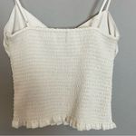 Aritzia Wilfred Ballet Camisole Top White Shirred Smocked Chiffon Size XS Tank Photo 9
