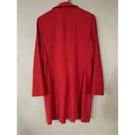 Studio 1 90's Vintage Suede Jacket Cardigan Red Floral Embroidered 10P Photo 5