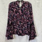 MISA Los Angeles divya top blouse floral lace revolve sz L Photo 2