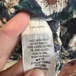 Ces Femme Floral Bell Sleeve Colorblock Tunic Women's Medium Top Blouse Blue Photo 2