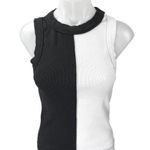 Neuw Jonesy White Black Colorblock Sleeveless Camisole Crop Sweater Tank Top M Size M Photo 0