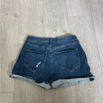 SO  Shorts High Rise Curvy Dark Wash Ripped Distressed Denim Jean Shorts Photo 1