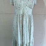 Mimi Chica  NWT floral midi dress blue L Photo 2