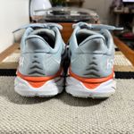 Hoka  One One Sneaker Clifton 8 Running Shoes Blue/Gray Women 9.5D Running Walk Photo 4