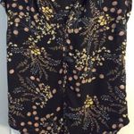 Philosophy XS floral cap sleeve top shirt womens V neck sheer Photo 4