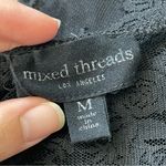 Y2K Lace Tank Top ruched open crop womens Black (medium) dark going out party Photo 1