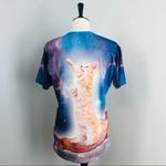 Galaxy Cat Riding Bacon T Shirt Medium Photo 3