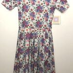 LuLaRoe Amelia Gray Floral Dress Photo 1