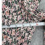 Leith  Women's Dress Long Sleeve Mini Size XS Floral Plunge Ruched Sleeve Photo 7