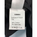 Women's Bodysuit Cutout Black Long Back Sleeveless Black Cotton Blend Medium Photo 5