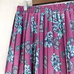 Vintage Pykettes Womens Two Piece Skirt Set Size 16 Floral 80s Floral Cottage Purple Photo 3