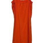 Theory Orange Linen Midi Dress - Adjustable Straps (Size S) Photo 1