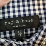 Rag and Bone  BLACK WHITE PLAID GINGHAM PRINT BOW TIE BACK BUTTON FRONT SHIRT XS Photo 9