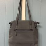 Jones New York Womens Vtg Charcoal Gray Double Handle Shoulder Bag Purse Scuba Photo 6