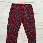 LuLaRoe  red and blue one size leggings Photo 0