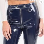 For Love & Lemons Idol Vinyl Blue Pants (XS) Photo 1