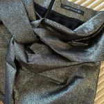 ZARA  Shimmer Metallic Black Grey Knot Tie High Waisted Skirt Women’s Size Small Photo 3