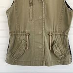 Charlotte Russe Green denim vest Lace back Size Medium Photo 3