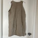 Donna Karan Donna Karen VTG Beige Dress 100% Linen V Neck Made In USA Pockets fit M Photo 1