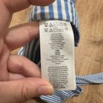 Michael Kors  | Blue White Striped Cold Shoulder Ruched Zipper Long Sleeve, XS Photo 6