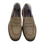 *Born Penny Loafer Women Size 9.5 Taupe Suede Leather Comfort Casual Academia Tan Photo 2