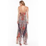 Aratta Travel in Style Dress: Slate Floral Red Size L Photo 9