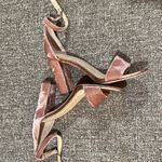 Ivanka Trump  pink velvet open toed heels Photo 2