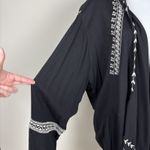 The Pyramid Collection Cardigan Women 3X Black Embroidered Open Long Sleeve Boho Photo 8