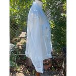 Forever 21 Sheer “Levi” Jacket Style Lightweight Light Blue Shacket Size Small Photo 3