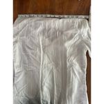 LAURA MAE Vintage White Blouse With Ascot Bow and Subtle Metalic Threads Size 12 Photo 10