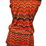 Cache Chevron Peek A Boo Knit Stretch Strapless Top Dress Drawstring Waist Photo 6