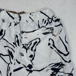 The North Face  Shorts Womens Large White Black Graphic Running Zip Pocket Liner Photo 4
