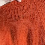 Eileen Fisher  Cotton Roll Neck‎ Knit Sweater Large Orange Cottagecore Fisherman Photo 6