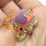 Boutique Adorable Elephant Ring 7.5 Adjustable Pastel Photo 4