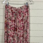 Angie  Pink Floral Wide Leg Pants size S Photo 4
