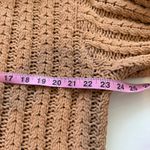 Aerie Chenille Womens Cable Car Quarter Zip Sweater Size Medium Camel Cozy Soft Photo 4