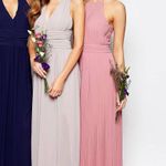 ASOS NWT TFNC WEDDING Serene High Neck Pleated Maxi Dress Size 10 Photo 1