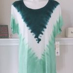 Nanette Lepore Tee Swing Tie Dye Celestial Green Stretch Top Size S NWT $38.00 Photo 5
