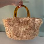 Hat Attack Tortoise Shell Handle Fringe Rafia Bag SOLD OUT ONLINE Tan Photo 1